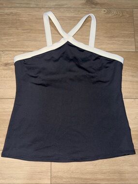 Lablanca Women's black  Tankini  with White Trim  size small vacation